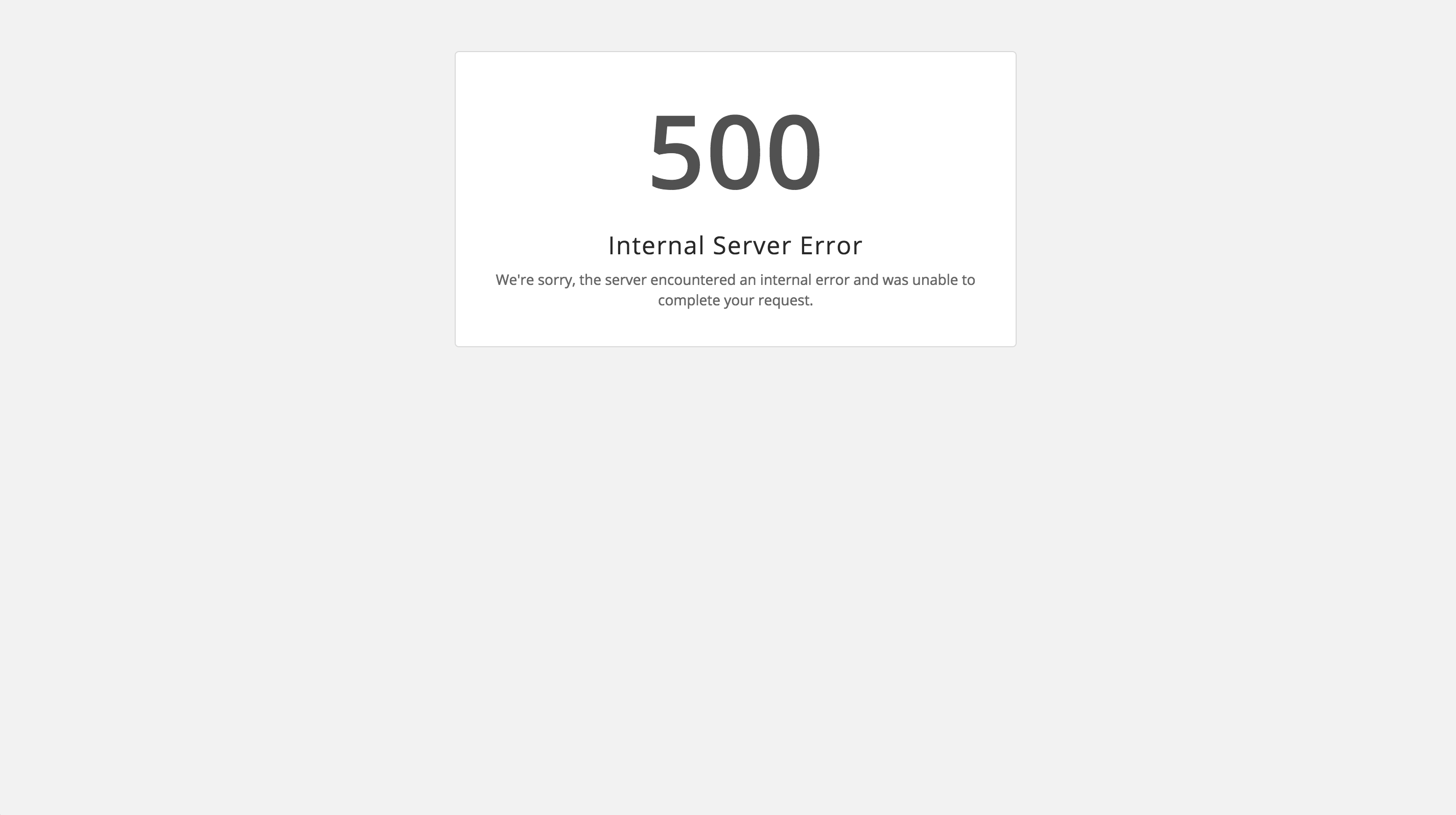 500 level error pages